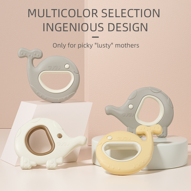 GUGU Đồ chơi cắn chất liệu silicon dành cho trẻ em