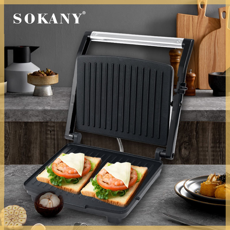 Máy Làm Bánh Kẹp, Máy Làm Bánh Sandwich SOKANY 202 - Máy Làm Đồ Ăn Sáng - Chiên Rán Nướng Hai Mặt