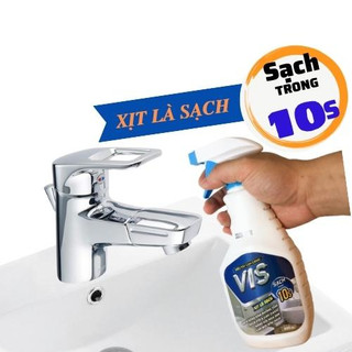 Tẩy cặn Canxi VIS 500ml, tẩy cặn canxi vách kính nhà tắm, tẩy cặn canxi vòi inox, bồn sứ, gạch men