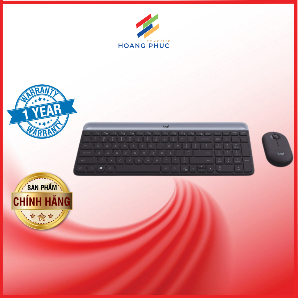 Combo bàn phím chuột không dây Logitech MK470 - Hàng chính hãng bảo hành 1 năm