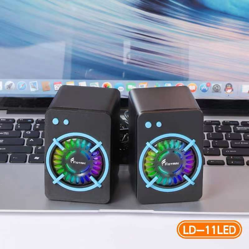 Loa vi tính 2.0 HOTMAI LD-11 LED siêu đẹp giọng bass âm thanh chuyên nghiệp