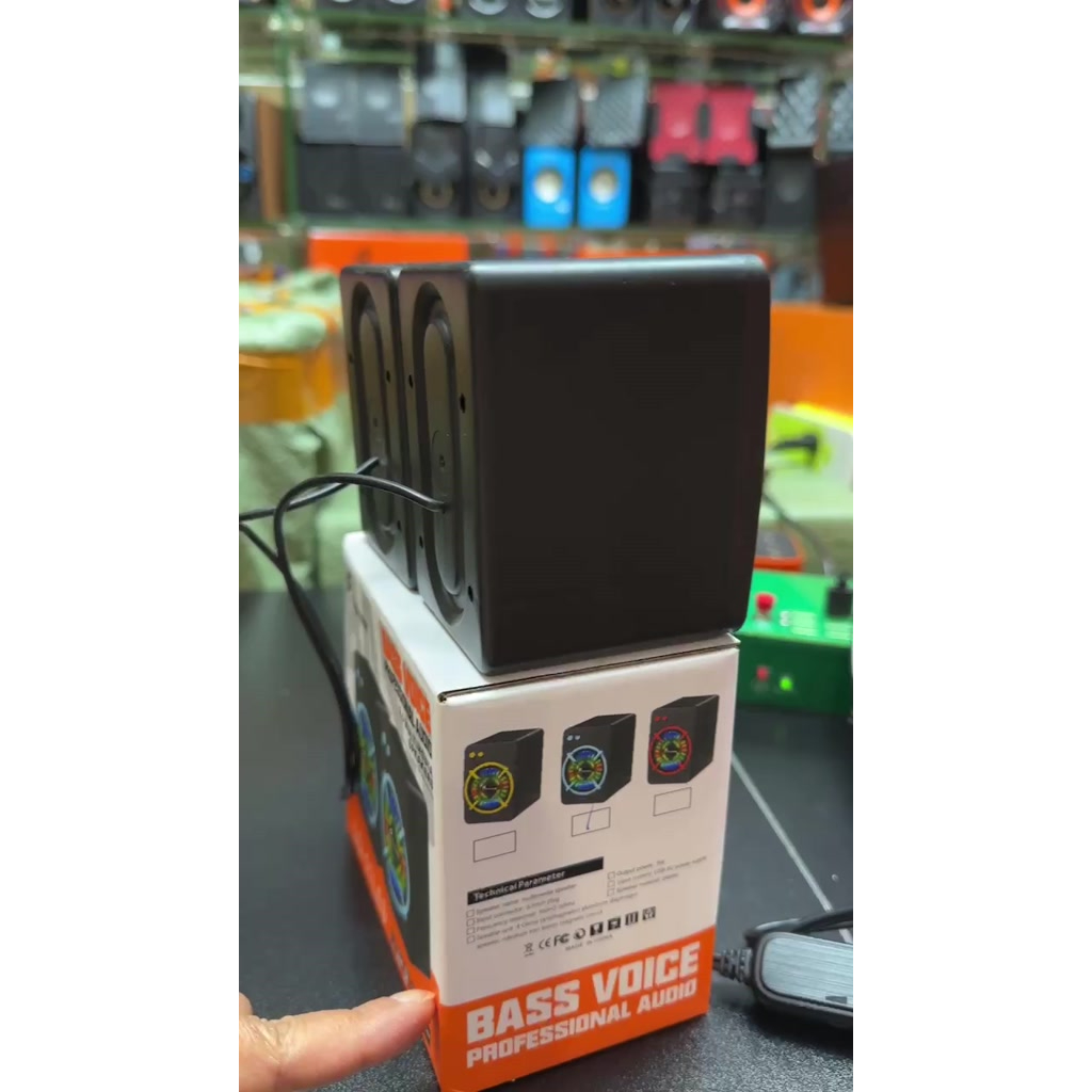 Loa vi tính 2.0 HOTMAI LD-11 LED siêu đẹp giọng bass âm thanh chuyên nghiệp