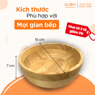Tô gỗ tự nhiên, bát gỗ cao su chuẩn xuất khẩu - Duba