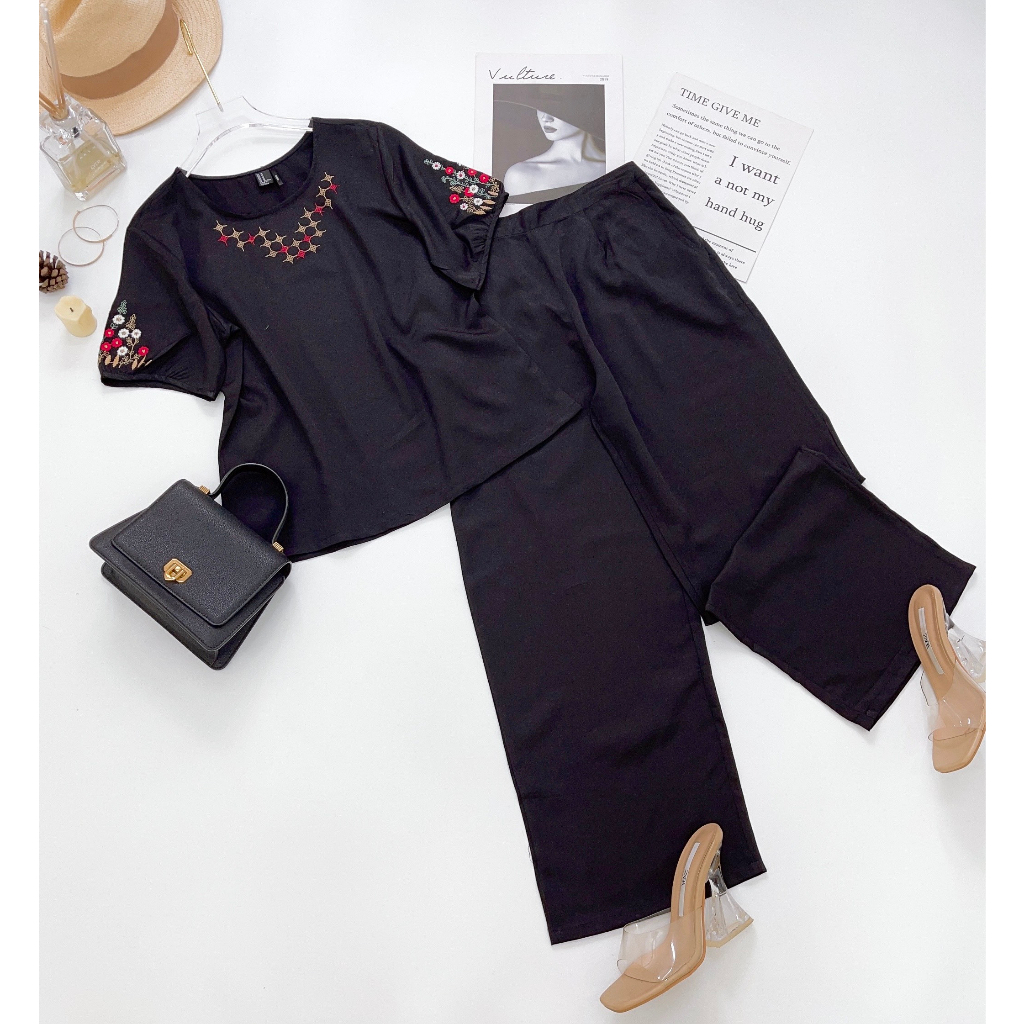 BỘ DÀI THÊU TAY PHỒNG CHẤT TOLE LANH HÀNG VNXK