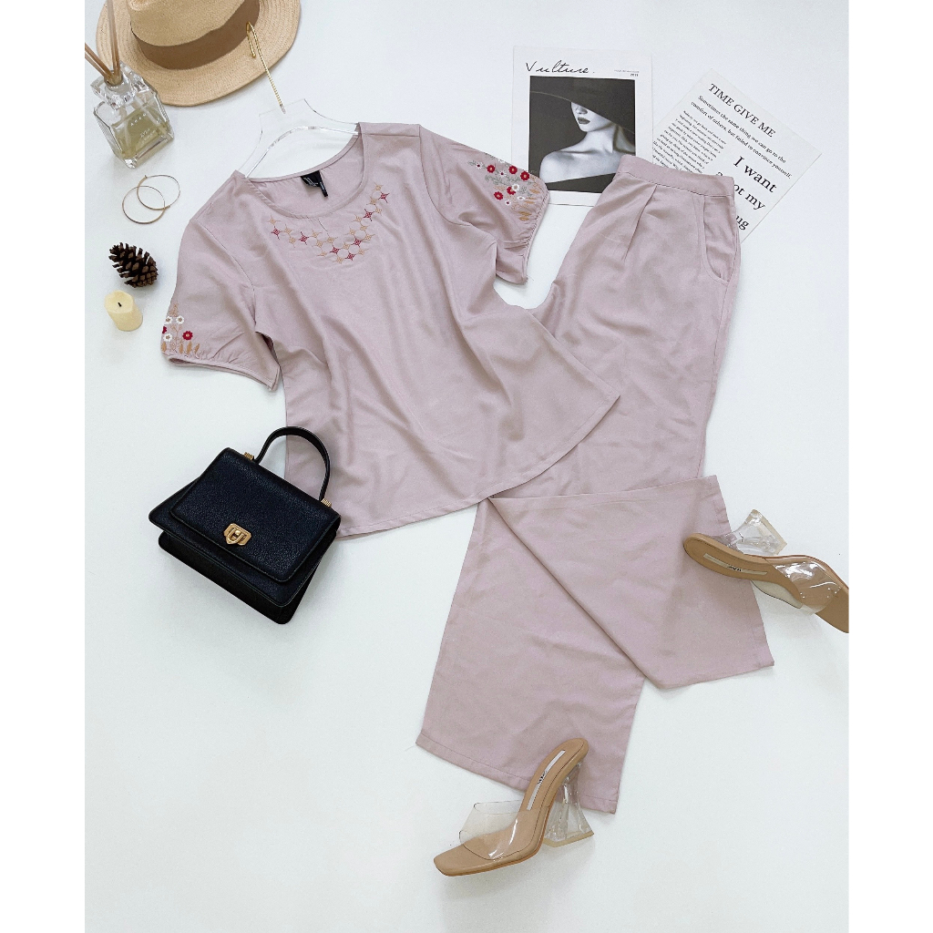 BỘ DÀI THÊU TAY PHỒNG CHẤT TOLE LANH HÀNG VNXK