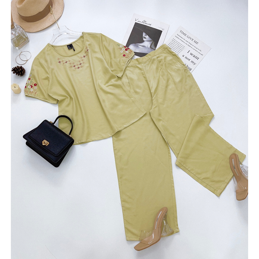 BỘ DÀI THÊU TAY PHỒNG CHẤT TOLE LANH HÀNG VNXK