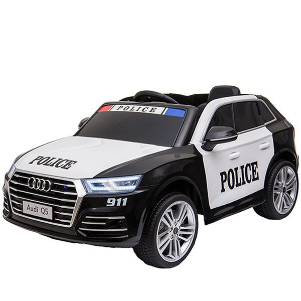 Ô Tô Điện Trẻ Em Cảnh Sát Audi Q5 ,4 động cơ, bánh cao su ghế da có còi hú(