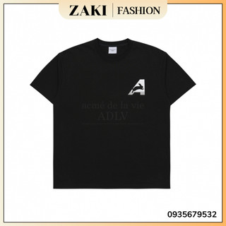 Áo thun adlv mẫu basic màu đen 100% cotton,phong cách unisex nam nữ mặc được, vải mịn mặc mát không xù lông