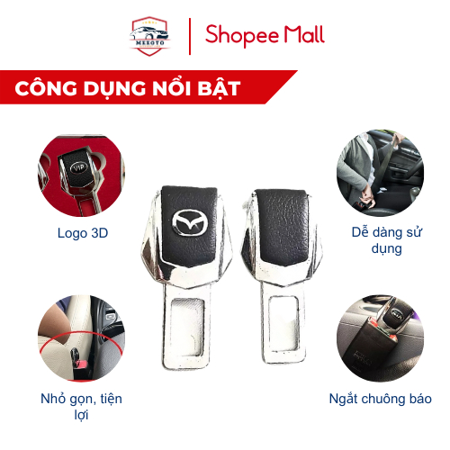 Chốt Cài Dây An Toàn Ô TÔ Full Logo Các Hãng Xe Cao Cấp MEEOTO
