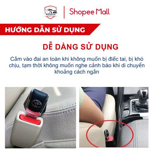 Chốt Cài Dây An Toàn Ô TÔ Full Logo Các Hãng Xe Cao Cấp MEEOTO