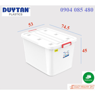 Thùng nhựa vuông 120 lít Duy Tân