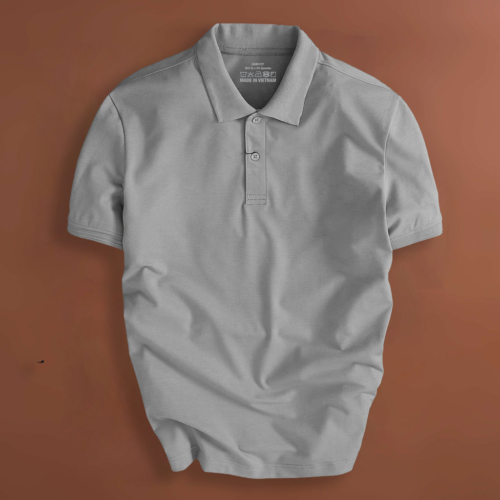 Áo Polo Cổ Bẻ Trơn Basic Nam Vải Cá Sấu Cotton Cao Cấp Chuẩn Form