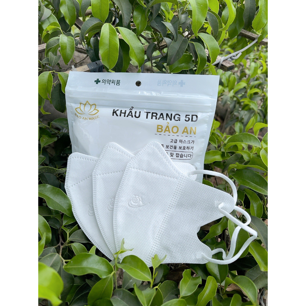 200c Khẩu trang 5D Bảo An Mask màu trắng Shop Bé Ngoan