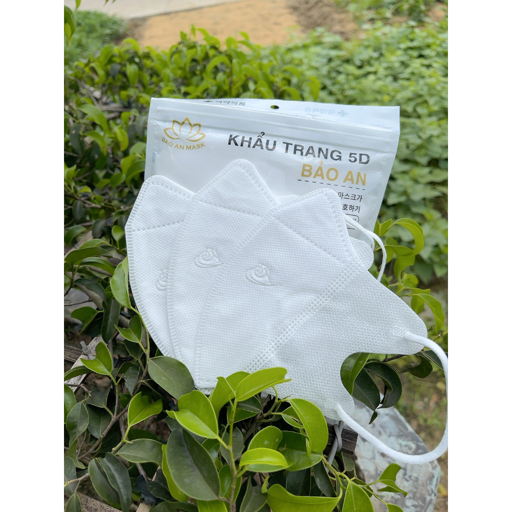 200c Khẩu trang 5D Bảo An Mask màu trắng Shop Bé Ngoan