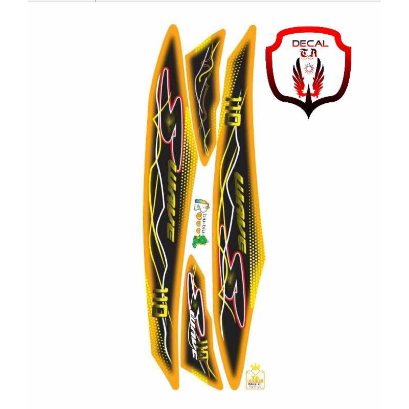 Tem xe WAVE 110tem mẫu S loang mới tem 3 lớp chống phai màu