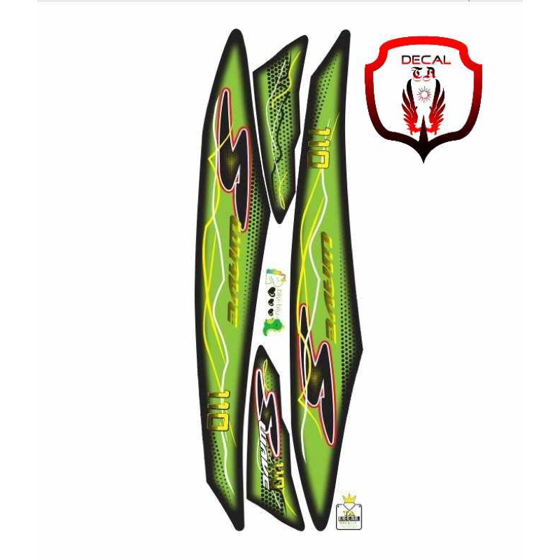 Tem xe WAVE 110tem mẫu S loang mới tem 3 lớp chống phai màu