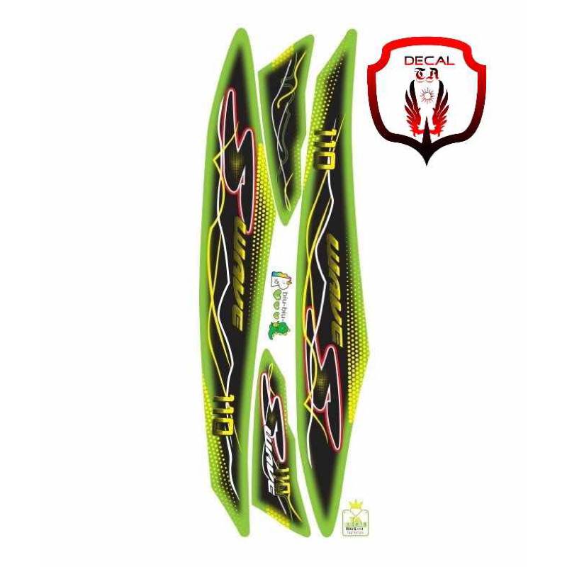 Tem xe WAVE 110tem mẫu S loang mới tem 3 lớp chống phai màu