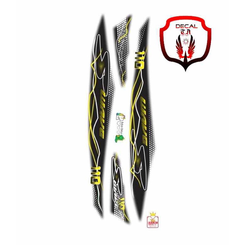 Tem xe WAVE 110tem mẫu S loang mới tem 3 lớp chống phai màu