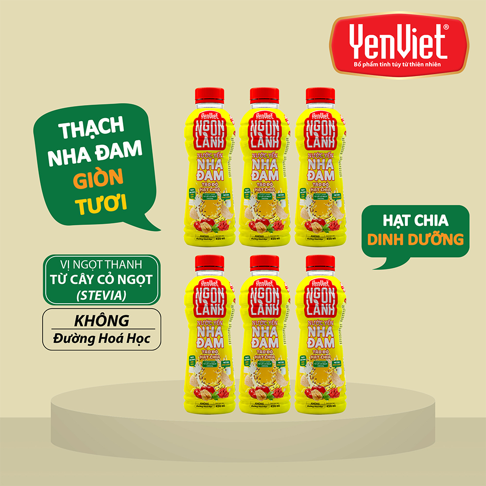 Nước Yến Nha Đam YenViet Ngon Lành [Thùng 24 chai]