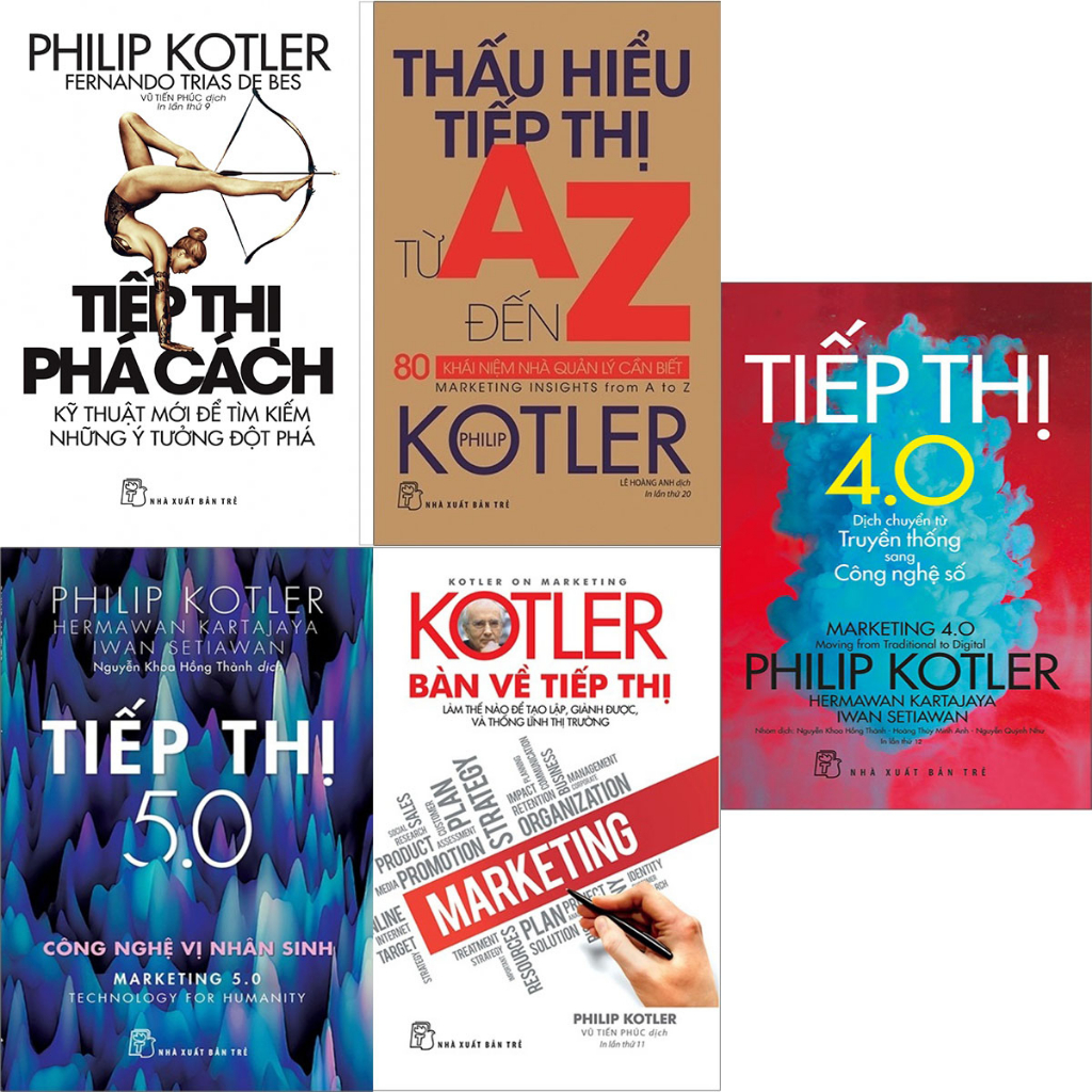 Sách - Bộ 5 Cuốn Về Tiếp Thị Của Philip Kotler ( lẻ tùy chọn ) - NXB Trẻ