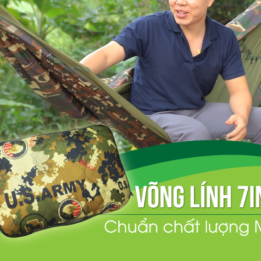 Võng mùng xếp gọn dã ngoại koen  cao cấp ,võng dù quân đội