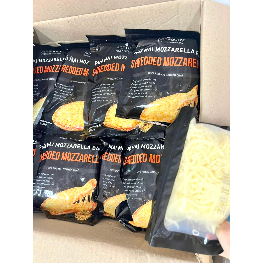 Phô Mai Mozzarella bào sợi ACE (Thiên Vương) gói 200gr [HN giao hỏa tốc] - Ảnh 3