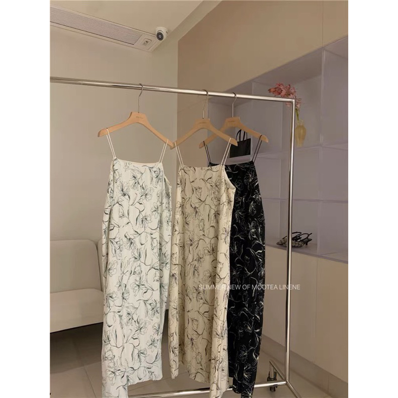 Váy hai dây hoa nhăn QCCC