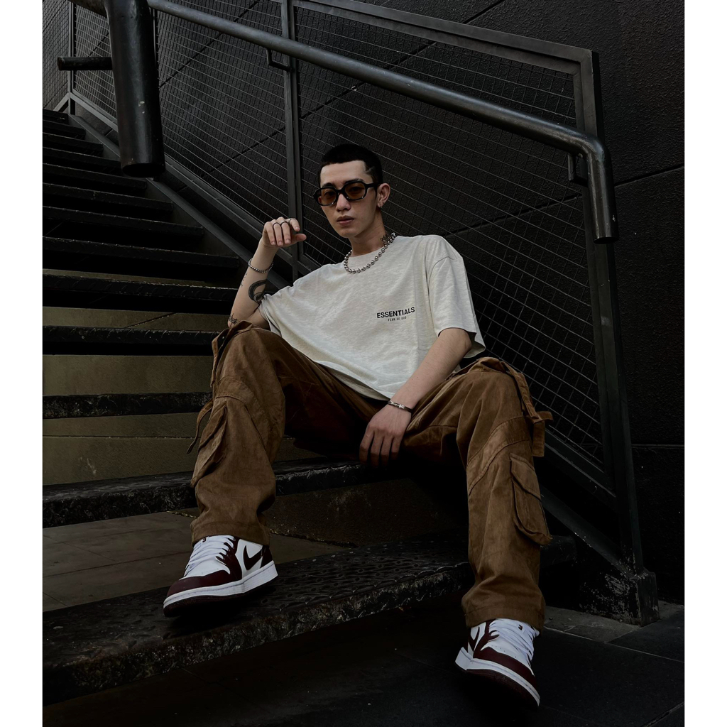 Áo thun ESSENTIALS SS2022 Unisex Nam Nữ Tay Lỡ Form Riêng Biệt 100% Cotton Mềm Mịn Thời Trang Hàn Q