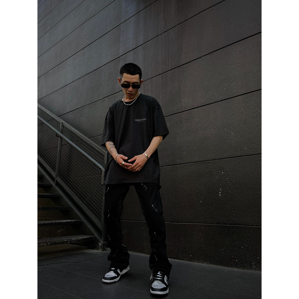 Áo thun ESSENTIALS SS2022 Unisex Nam Nữ Tay Lỡ Form Riêng Biệt 100% Cotton Mềm Mịn Thời Trang Hàn Q