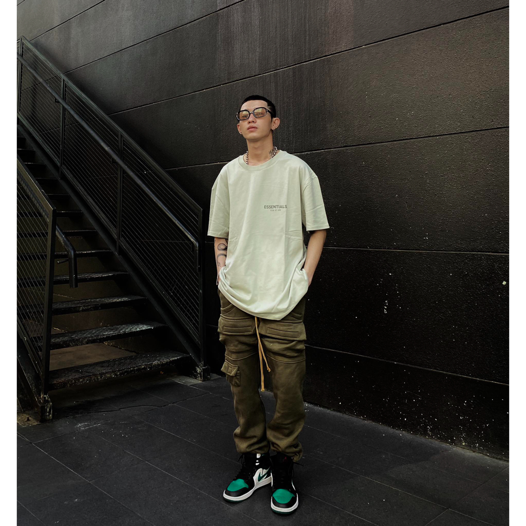 Áo thun ESSENTIALS SS2022 Unisex Nam Nữ Tay Lỡ Form Riêng Biệt 100% Cotton Mềm Mịn Thời Trang Hàn Q