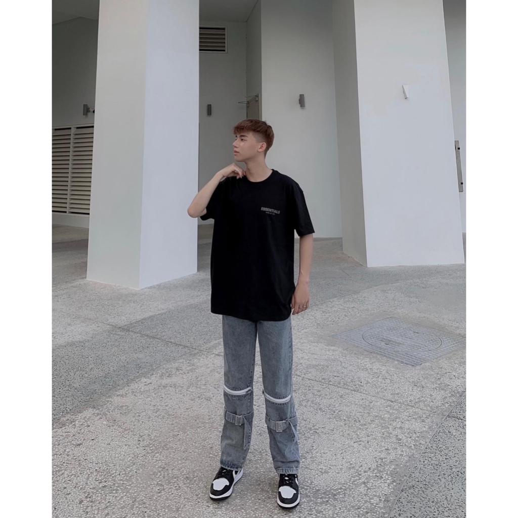Áo thun ESSENTIALS SS2022 Unisex Nam Nữ Tay Lỡ Form Riêng Biệt 100% Cotton Mềm Mịn Thời Trang Hàn Q