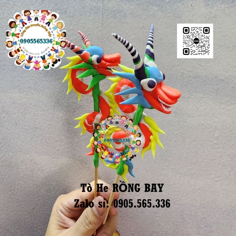 Tò He RỒNG BAY đồ chơi dân gian truyền thống Việt Nam bột để lâu được