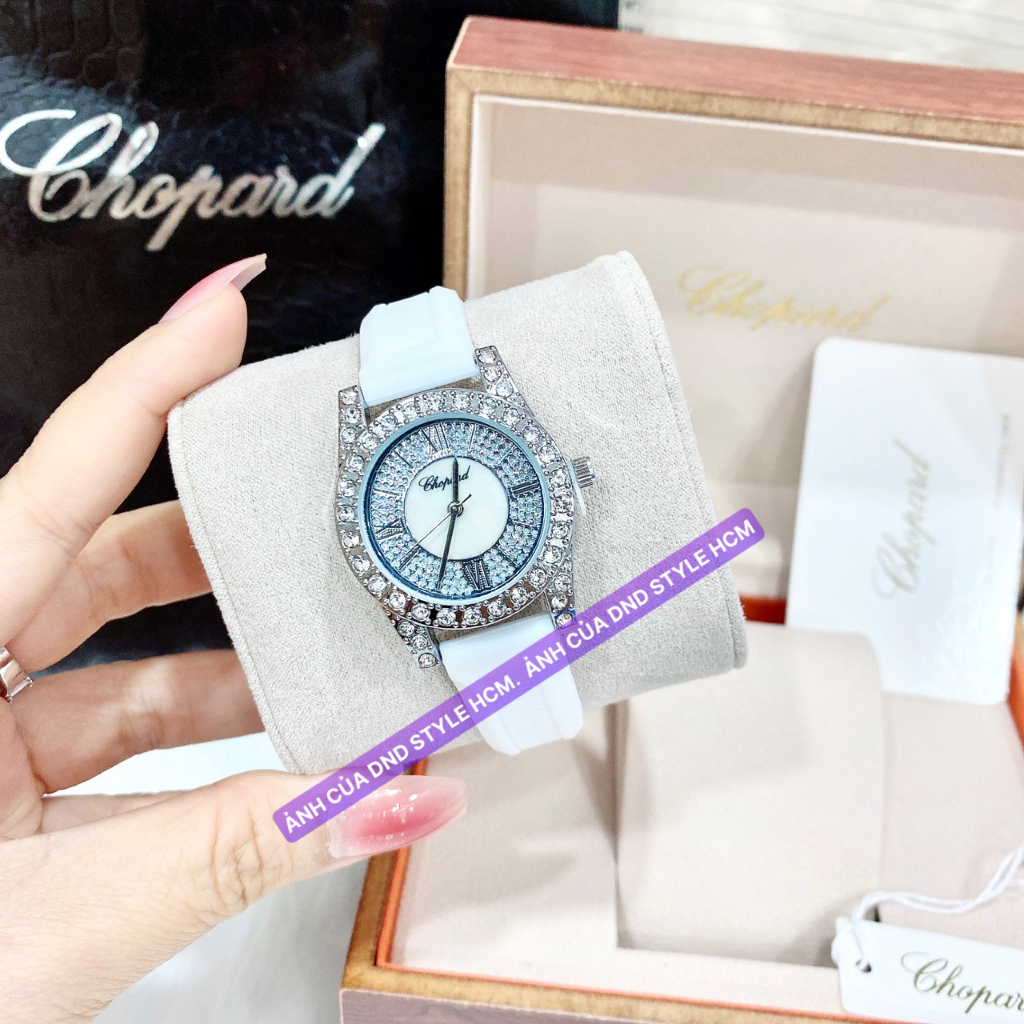 Đồng hồ nữ dây silicon Chopard , đồng hồ nữ đính đá dây cao su bền bỉ chống nước sang trọng cực xinh - DndStyle | BigBuy360 - bigbuy360.vn