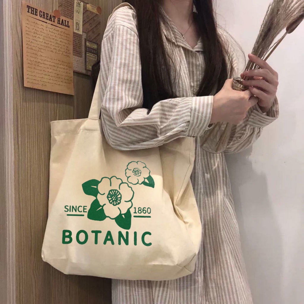 Túi tote bag vải canvas nữ có khóa kéo totebag túi xách vải giá rẻ cặp đi học đeo vai kẹp nách