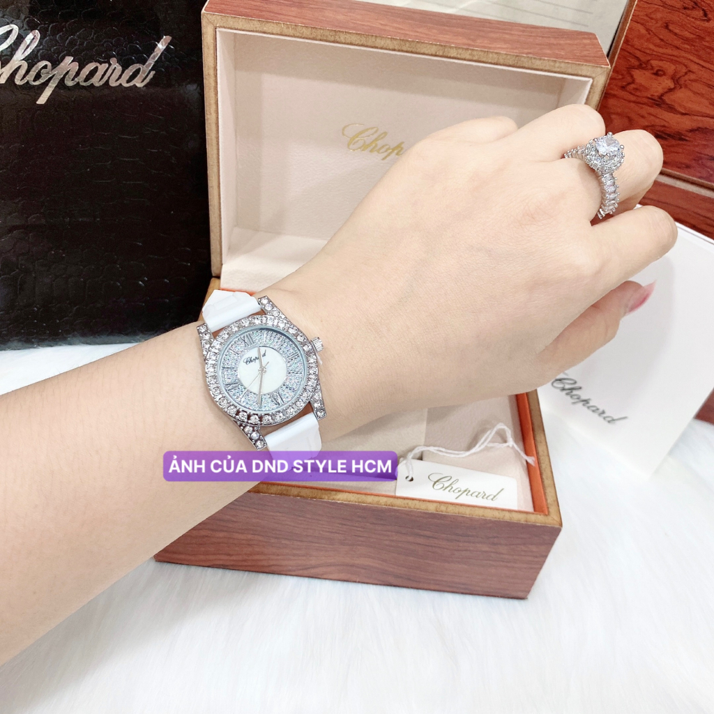 Đồng hồ nữ dây silicon Chopard , đồng hồ nữ đính đá dây cao su bền bỉ chống nước sang trọng cực xinh - DndStyle | BigBuy360 - bigbuy360.vn