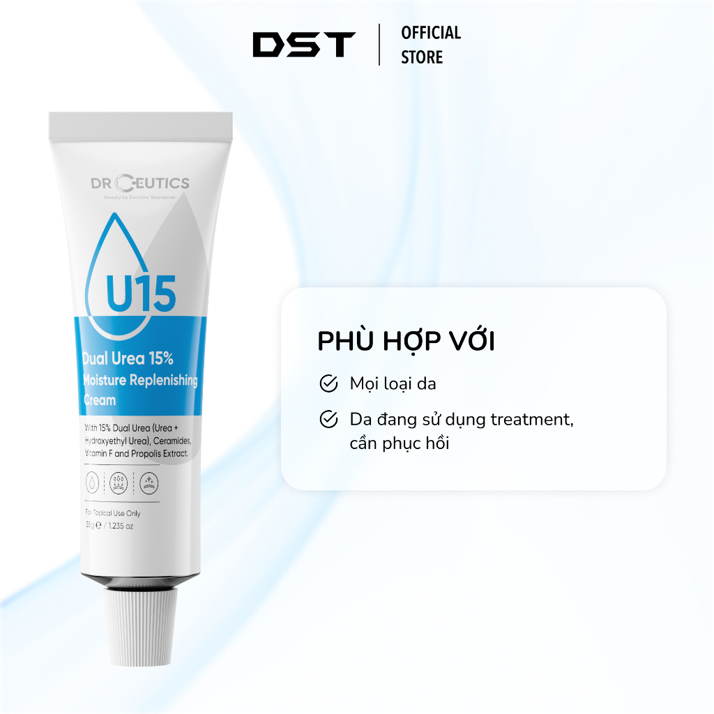 DRCEUTICS Dưỡng Ẩm Và Phục Hồi Da Dual Urea 5%, Dual Urea 10%, Dual Urea 15%