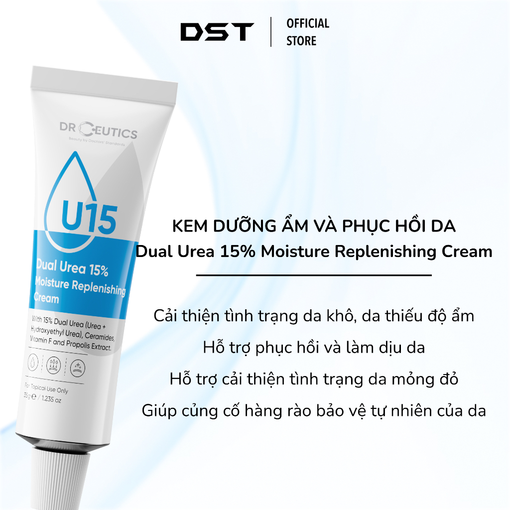 DRCEUTICS Dưỡng Ẩm Và Phục Hồi Da Dual Urea 5%, Dual Urea 10%, Dual Urea 15%