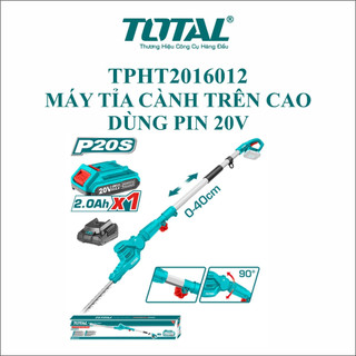 Máy tỉa cành trên cao dùng pin 20v total tpht2016012 hàng chính hãng