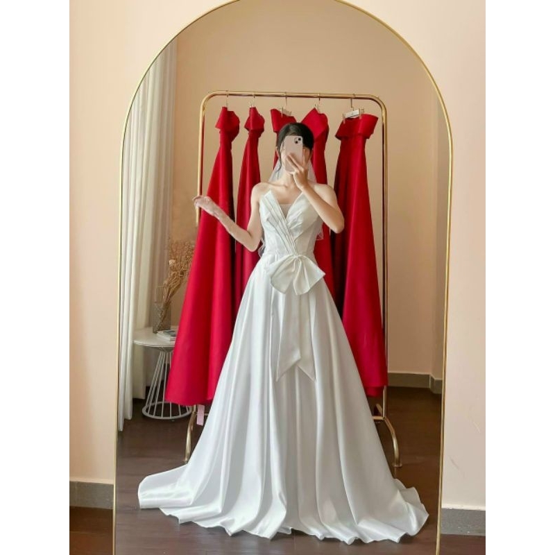 ĐẦM MAXI CUP NƠ EO