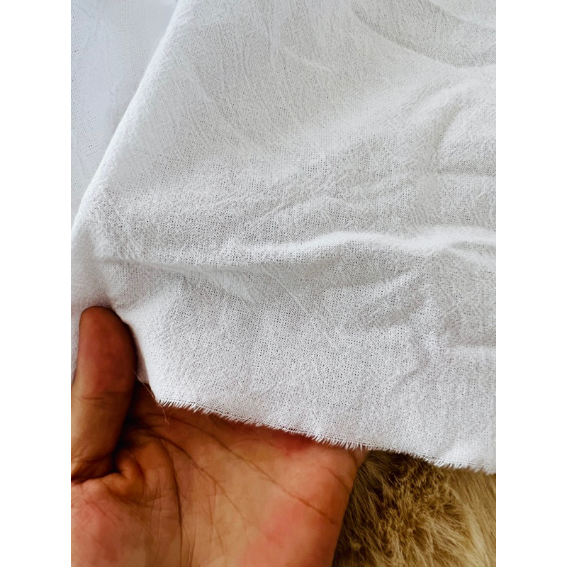 Vải thô cara màu trắng tinh