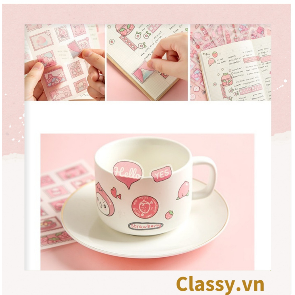 Hình dán trang trí Classy, sticker dễ thương, sticker dán laptop, điện thoại, tập, sổ, bình nước nhiều họa tiết PK1325