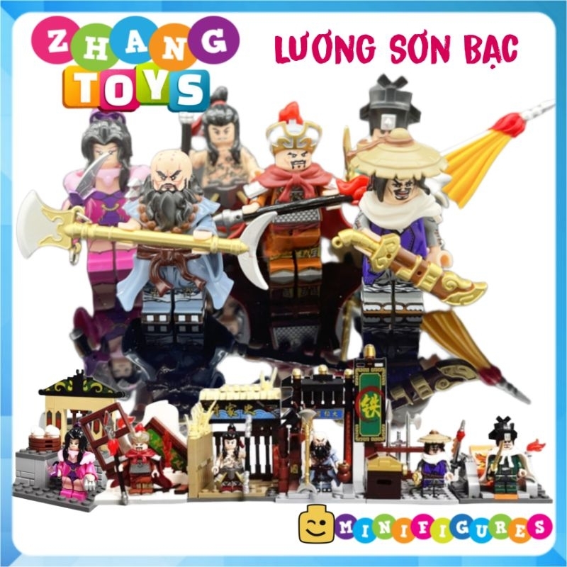 Đồ chơi Lương sơn bạc xếp hình lắp ráp 108 vị anh hùng lắp ghép mảnh Minifigures Becool 10801 10806