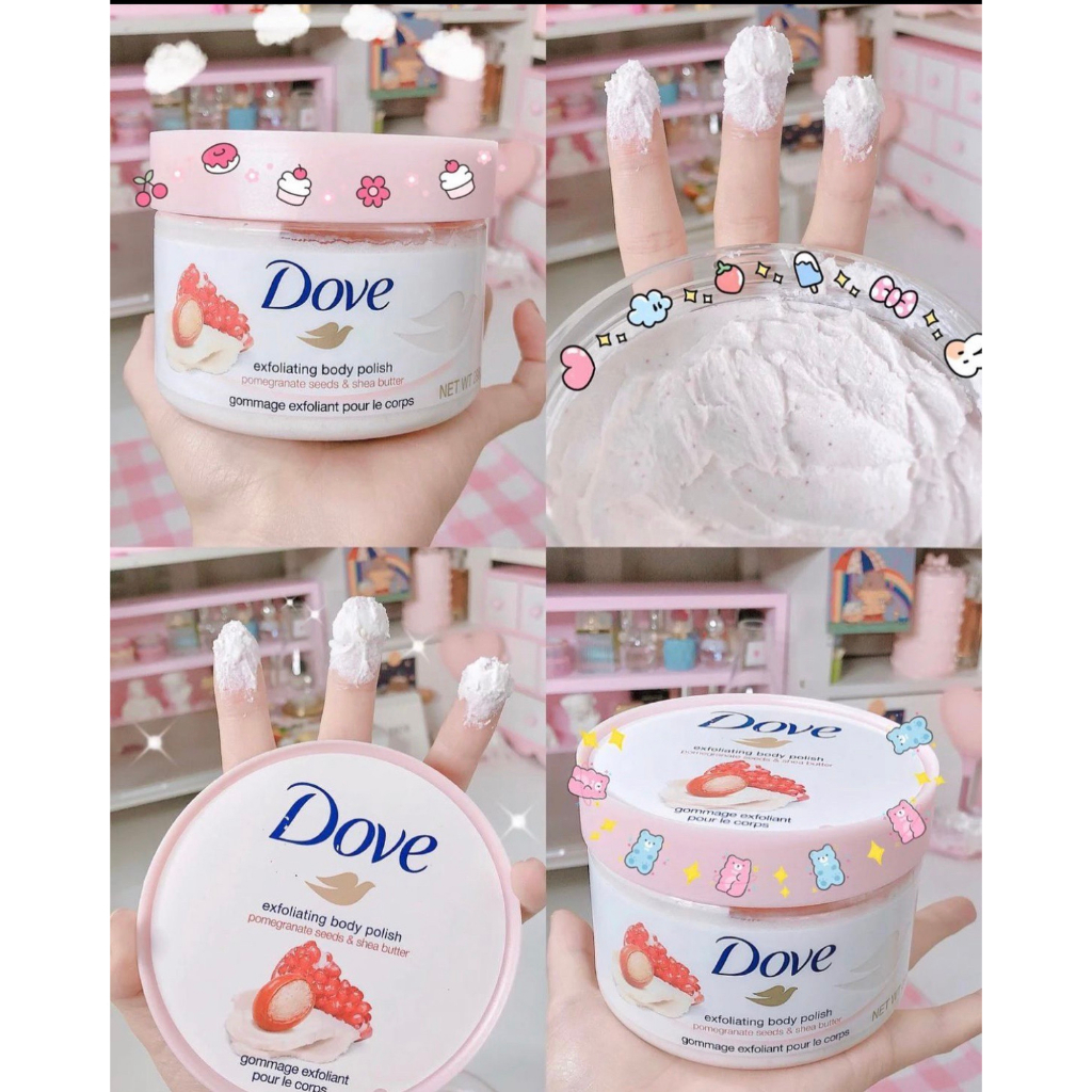 Tẩy Tế Bào Chết Toàn Thân Dove Exfoliating Body Polish 225ml  - Beautyroomby Mei