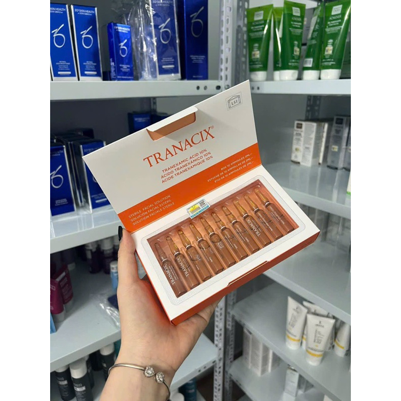 Tinh Chất Meso TRANACIX Tranexamic 10% Mờ Thâm Sạm, Mờ Nám, Tàn Nhang , Làm Sáng Đều Màu Da 2ml