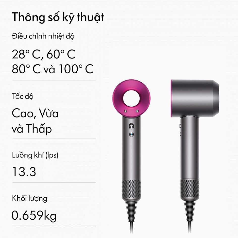 Máy Sấy Tóc Không Cánh Quạt Tạo Kiểu Nhanh, 2 chiều công suất lớn