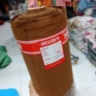 Vải Kate Silk Màu Nâu Chùa