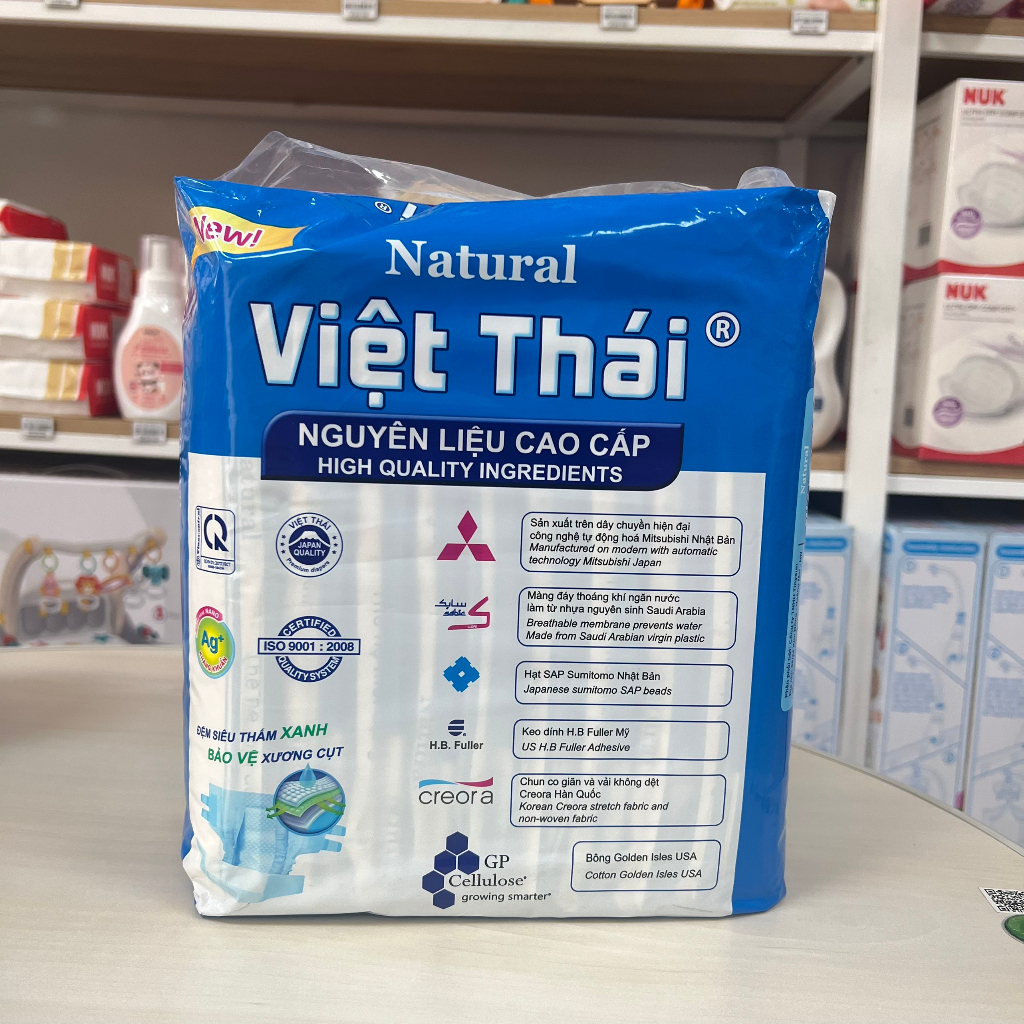 Tã Dán Dành Cho Người Lớn Việt Thái, Bỉm Siêu Thoáng Hút có nhiều size M/L,L/XL(10 Miếng/bịch)
