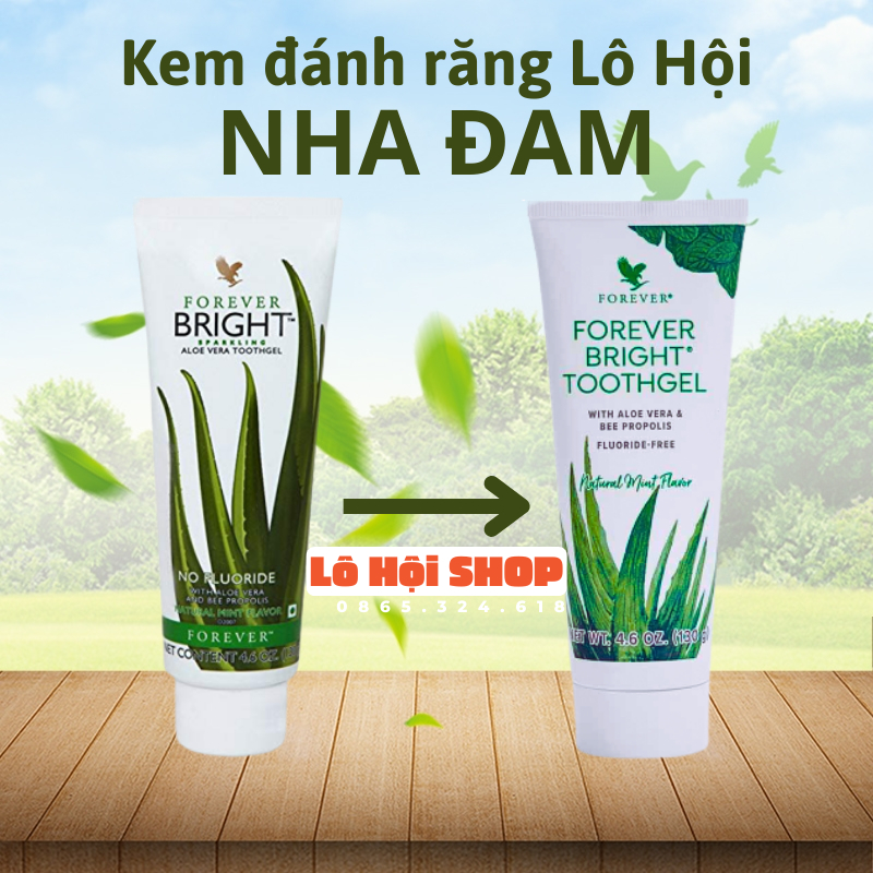 [MẪU MỚI] Kem đánh răng Lô Hội FOREVER BRIGHT | 028 flp Lô Hội