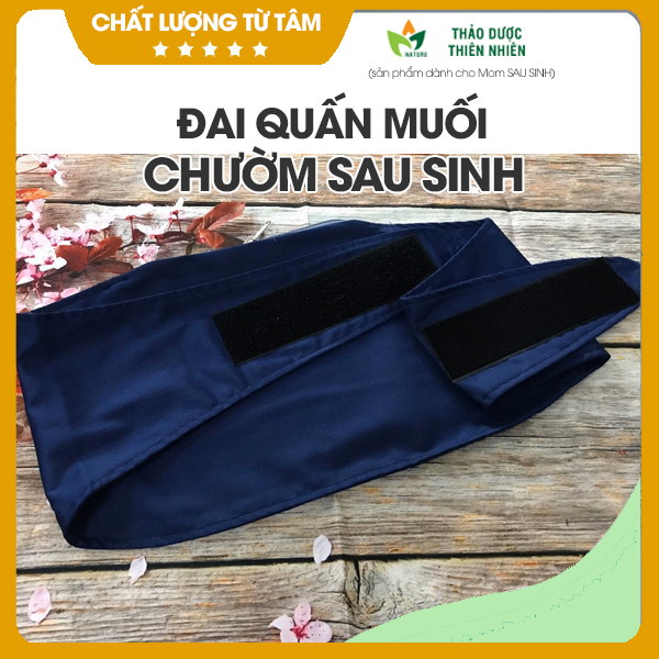 Đai Quấn Muối Thảo Dược Sau Sinh, Túi Chườm Muối bằng Vải kate mịn, bền