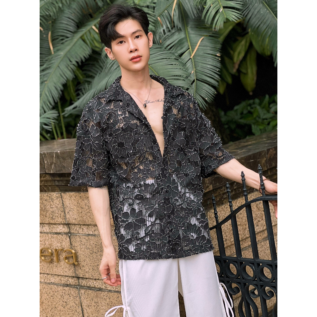 Áo sơ mi hoa chất denim cực đẹp thương hiệu REO Concept